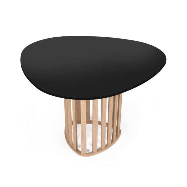 Imagem de Mesa De Jantar Orgânica 4 Lugares 120x118cm Preto/jade - Straub Web