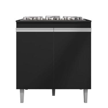 Imagem de Balcão Cooktop Andréia Preto Fosco - Ajl