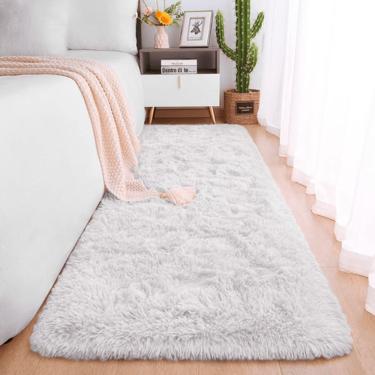 Imagem de Passadeira Quarto Felpudo Peludo Branco 60 X 180 Cm