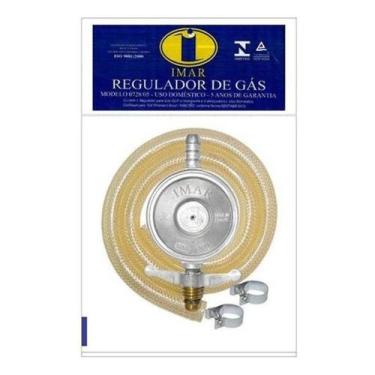Imagem de Kit 2 Un Regulador Gas - Pequeno Completo Mangueira 1,25cm - - Imar