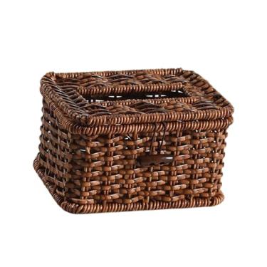 Imagem de IEUDNS Capa para caixa de lenços de papel, porta-lenços de papel, porta-guardanapos de tecido com tampa, dispensador de guardanapos para de cozinha e, S