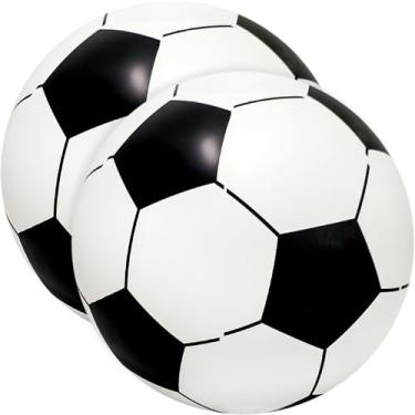 Imagem de Sonarun Pacote Com 2 Bolas De Futebol Infláveis Grandes 24" (61 Cm), Brinquedos Gigantes Para Jogos Praia, Esportes Bola, Festas Ao Ar Livre, Piscina, Verão