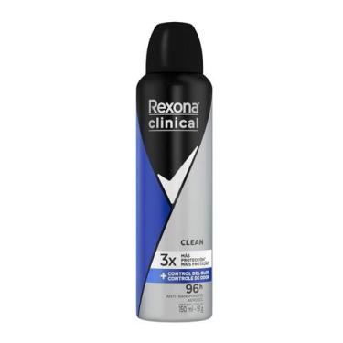 Imagem de Desodorante Aerosol Antitranspirante Rexona Men Clinical 150 ml Clean