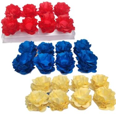 Imagem de Forminhas para Doces Finos, 120 Unidades, para Festas, Casamento e Aniversário (Vermelho/Azul Royal/Amarelo)