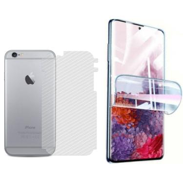 Imagem de Película Hidrogel + Adesivo Fibra De Carbono Para Iphone 6 Plus E 6s Plus - Transparente