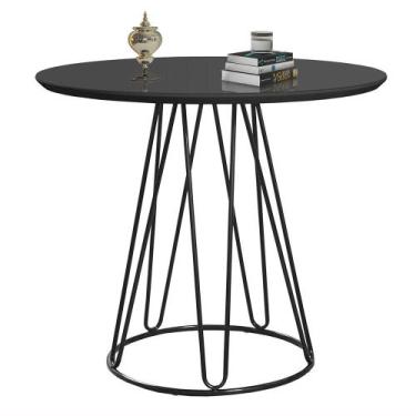 Imagem de Mesa Lateral De Canto Rubi Preta - C.E.M
