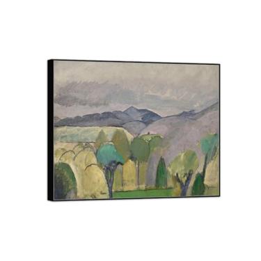 Imagem de BMZFYBS Quadro preto arte de parede pinturas famosas - imagens em tela para sala de estar - árvores grandes - pôster e impressões de decoração de casa 30 x 35 cm 12 x 13 pol