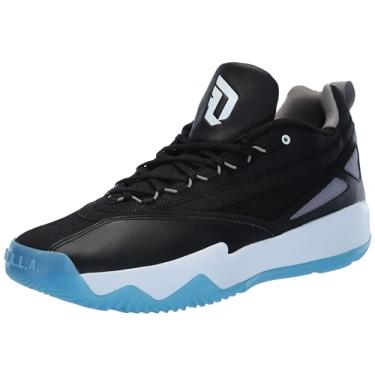 Imagem de adidas Originals Tênis unissex Dame Certified 2.0, preto/branco/cinza pomba, 42, preto/branco/cinza pomba, 12.5 Women/11.5 Men