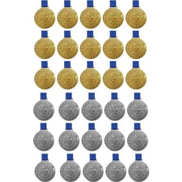 Imagem de Kit C/15 Medalhas de Ouro + 15 Medalhas de Prata M43 Crespar