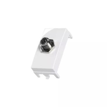 Imagem de Módulo Tomada para antena de TV coaxial 75 Ohms Sleek Branco - SLEEK M