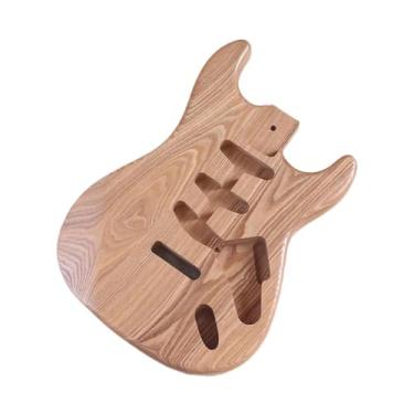 Imagem de MERIGLARE Corpo de guitarra elétrica, peça de reposição para tambor de guitarra, guitarras elétricas de madeira faça você mesmo, para iniciantes, peças e