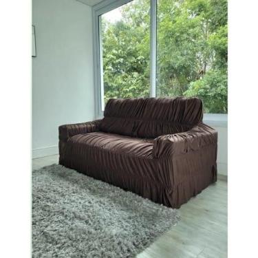 Imagem de Capa Para Sofá Retrátil E Reclinável 3 Lugares Tabaco - Belcapas