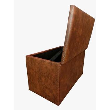 Imagem de Baú Puff Infantil Dobrável – Cesto Organizador de Brinquedos para Quarto ou Sala(MARRON)