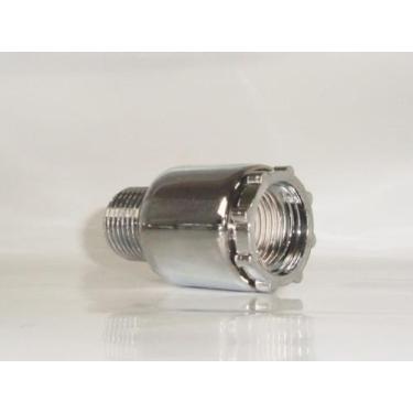 Imagem de Prolongador de metal de 3/4 para torneira dupla quente e frio de pared