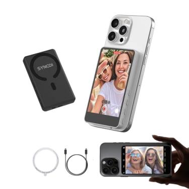Imagem de Synco Monitor de selfie XView M4 – Conexão direta P2P com câmera traseira de selfie de latência ultrabaixa para iPhone, com folha magnetizadora, vida útil da bateria de 3 horas, compatível com iOS e