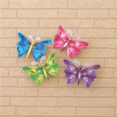 Imagem de Cartela Adesivos de Parede Com 4 Borboletas 3D Coloridas C1345A - JW S