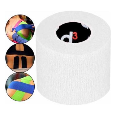 Imagem de Bandagem Elástica Coesiva Autoaderente Esporte 50mm X 5m D3 Branco