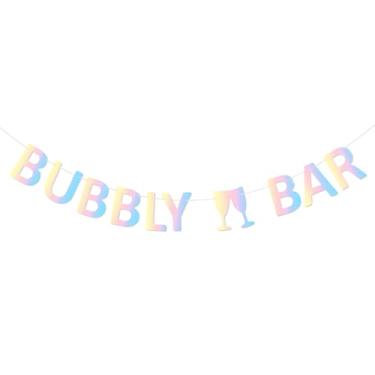 Imagem de Faixa de barra borbulhante com glitter pré-amarrado bar Mimosa bar chá de panela despedida de solteira para champanhe bebidas festa bar mimosa chá de panela e decoração de despedida de solteira