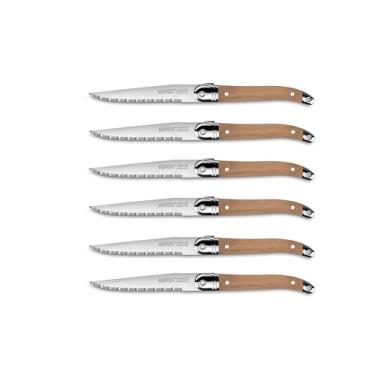 Imagem de Conjunto de 6 facas - Laguiole Héritage - Feito na França (madeira clara)