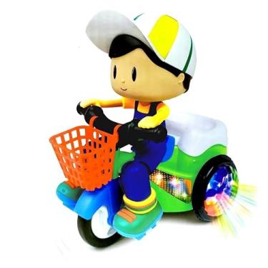 Imagem de Bicicleta Musical com Luz que empina Toca música e Gira 360 Bate e Volta com Música