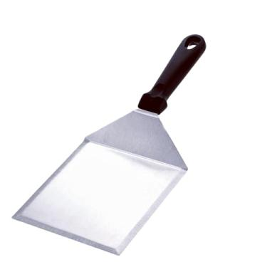 Imagem de Cyoufine Espátula extra larga, espátula de metal grande, espátulas de aço inoxidável resistente com bordas chanfradas para frigideiras, grelhas, panquecas, hambúrgueres, lâmina de 15 x 12 cm