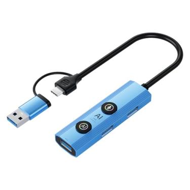 Imagem de Jectse Estação de Acoplamento USB 3.0 AI, Hub Multifuncional de Tradução de Voz Com GPT Deepseek, Compatível Com Laptops, Tablets, Smartphones, Impressoras, Scanners, (Interface dupla)