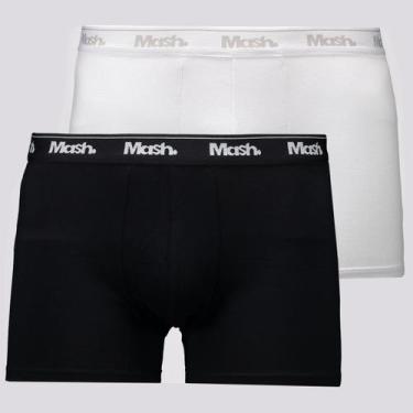 Imagem de Kit de 2 Cuecas Boxer Mash Cotton Branca e Preta, G