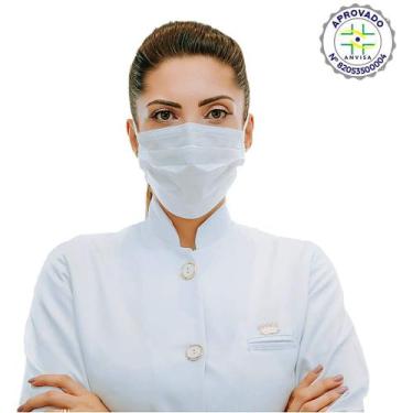 Imagem de Máscara Cirúrgica Descartável Tripla Camada SPK - Branca - Caixa com 5