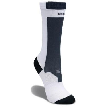 Imagem de Meia Olympikus Corre Cano Medio Masculina, Preto branco, 33