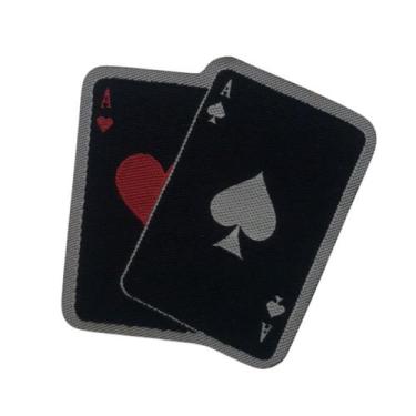 Imagem de Adesivo de Cartas Black para Chapéus - Exclusiva, Preto