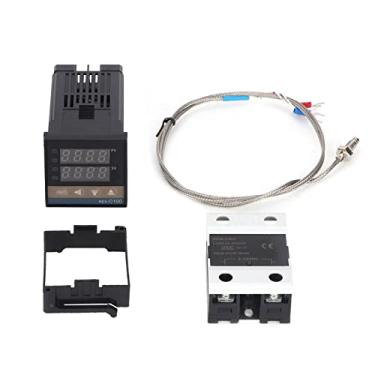 Imagem de Controlador de Temperatura Digital, Kit de Termostato PID AC110V 240V para Energia Elétrica, Indústria Química, Forno, Com Fonte de Alimentação de Comutação de Microprocessador