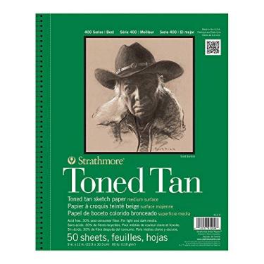 Imagem de STRATHMORE Caderno de Desenho Tonificado Marrom, 22,9x30,5cm, 50 folhas, 118g/m²