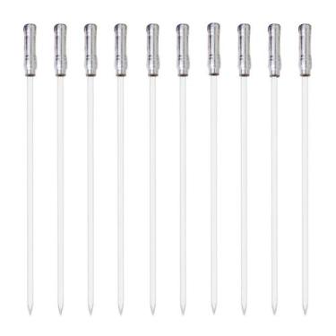 Imagem de Kit 10 Pçs Espeto Alumínio Simples Chato Estreito Aperitivos e Petisco