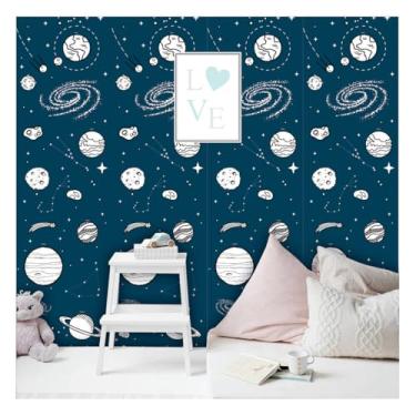 Imagem de Papel de Parede Infantil Planetas, Cromo Sign