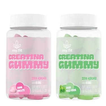 Imagem de Kit 2x Creatina Gummy, Sabor Chiclete e Maçã Verde (120 Gomas) 3g de Creatina por Dose - Zero Açúcar, My Fit