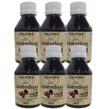Imagem de Kit 6 Óleo Natural De Amêndoas Doces 100Ml - Delfino