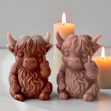 Imagem de Vela cilíndrica de vaca e molde de resina - moldes de silicone de fundição de resina para decoração de casa e fabricação de velas, molde espiral ondulado