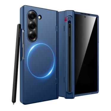 Imagem de Miimall Capa para Samsung Galaxy Z Fold 6 com armazenamento de caneta S e caneta S | Compatível com Mag-Safe, protetor de tela de privacidade antiespião integrado e proteção de dobradiça à prova de