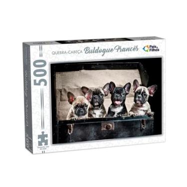Imagem de Quebra cabeça Buldogue Francês 500 peças - Puzzle QC Pais e filhos