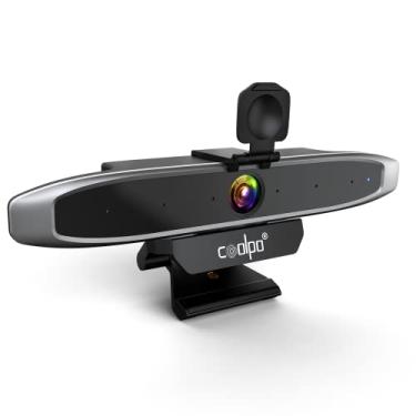 Imagem de Câmera de videoconferência – Webcam 4K, foco inteligente de controle de gestos, autoenquadramento AI com 110° FoV, redução de ruído e cancelamento de eco 6 microfones, para videoconferência, streaming de streaming, plug & play, com capa