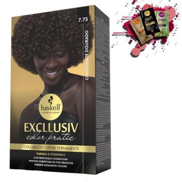 Imagem de Coloracao 7.73 Haskell Excllusiv Color Pratic Chocolate Dourado