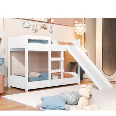 Imagem de Beliche Mini Cama Infantil Flora com Proteção Lateral Escorregador - B