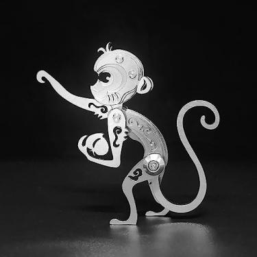Imagem de Microworld Kits De Modelos Metal 3D, Quebra-Cabeças Mecânicos Macaco, Da Coleção Steel Warcraft Para Adultos, Animais Diy Decoração Casa
