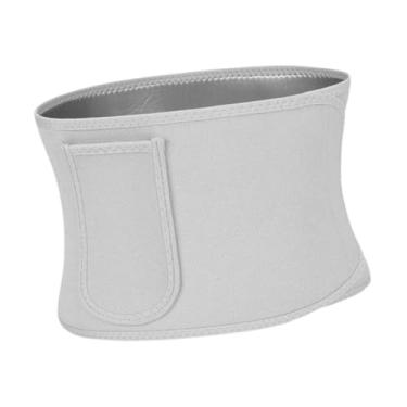 Imagem de Colaxi Cinta modeladora de cintura para treino de cintura, aumento da estabilidade do núcleo, exercício, cinto de suor, cinto abdominal para corrida, Cinza