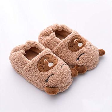 Imagem de Pantufa de animal para bebês meninos da Csfry, Brown/C087, 7-8 Toddler