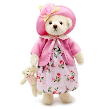 Imagem de Ursinho de pelúcia fofo, macio e fofo, 41 cm, rosa - Oits Cute