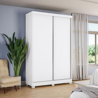 Imagem de Guarda-roupa Solteiro 2 Portas Dormitório Open Branco