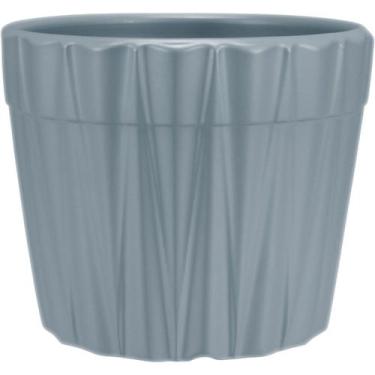 Imagem de CACHEPÔ DECORATIVO VASO PLANTA HOME&CO CERÂMICA 10x12x12cm CINZA