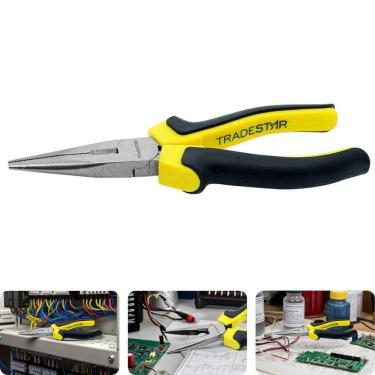 Imagem de Alicate Bico Meia Cana 6`` Aço Carbono Polido Tradestar