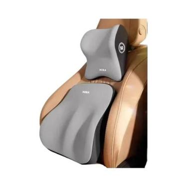 Imagem de Almofada De Pescoço Em Espuma De Memória Com Suporte Lombar Para Carro